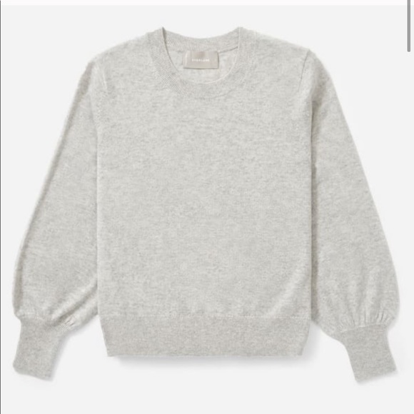 NEW • Everlane • Lantern Cashmere Sweater Gray XS - Picture 3 of 6